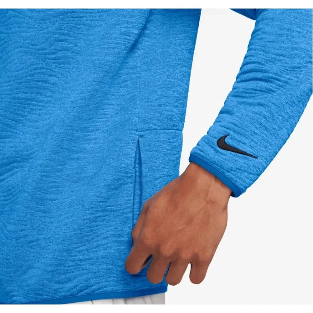 Men's Nike Golf‎ Jumper - NK DF Tour Quilted Crew Neck - Blue  FD5835-435 MD NWT